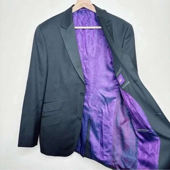Ted Baker Mens Size 40R Wool Black Endurance Jewel Fit Blazer